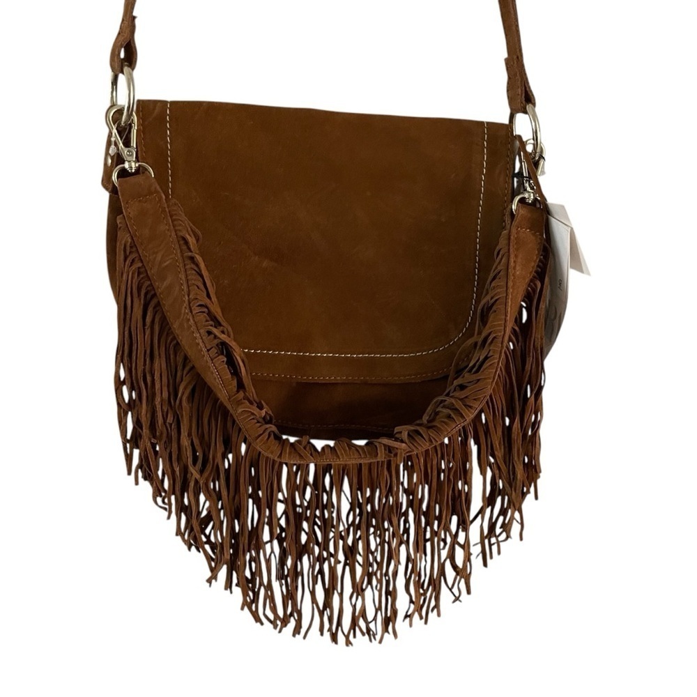NWT Zara Suede Frige Women Purse